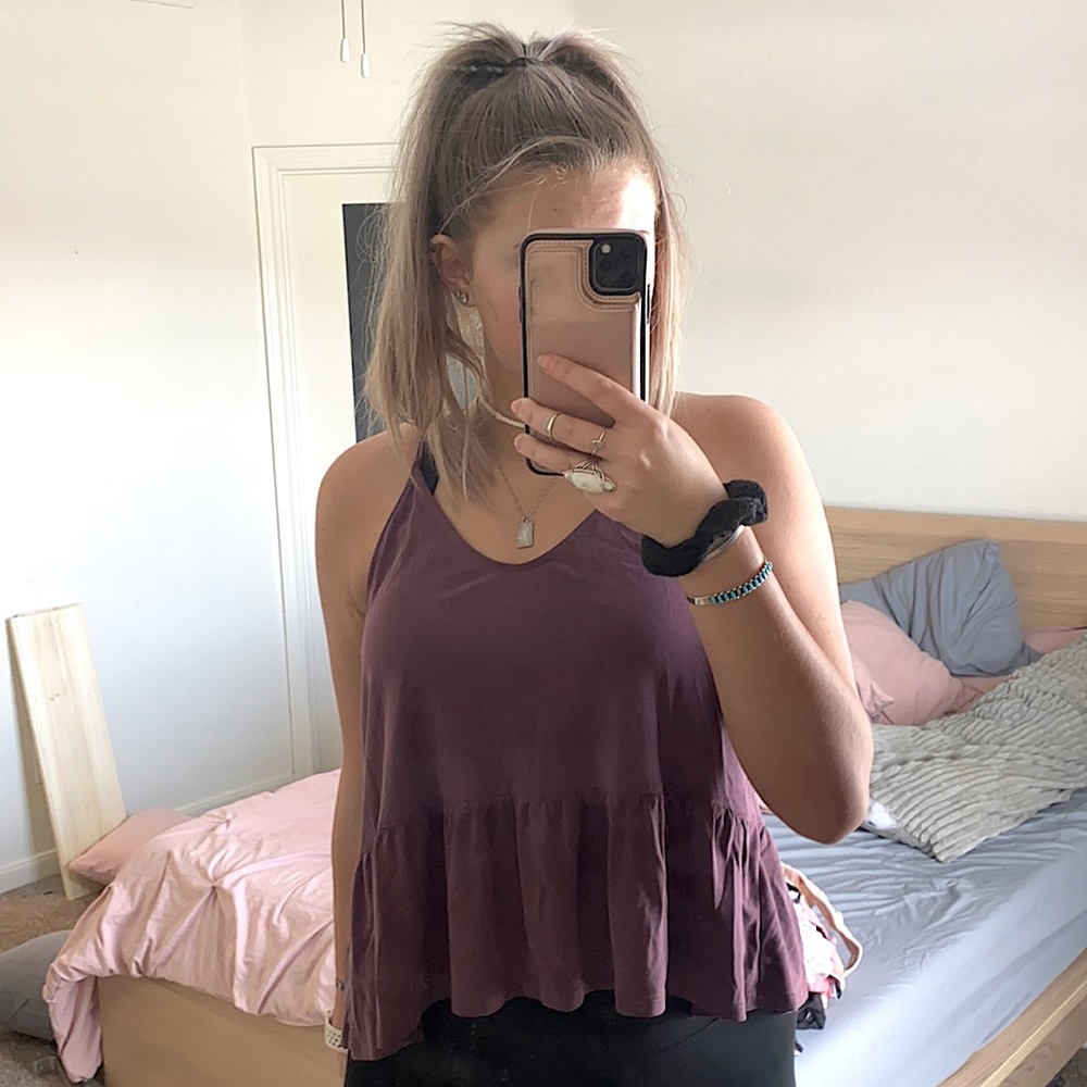 Plum color ae tank top